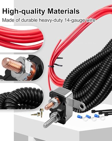 Towed Vehicle Charge Line with Thermal Circuit Breaker and Mounting Kit Compatible with 156-25 Provides Efficient Battery Maintenance in Saudi Arabia