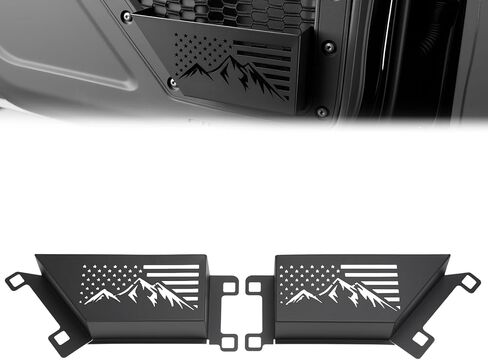 HOCHO مناسب لجيوب تخزين الأبواب الأمامية من برونكو، تصميم أصلي من الألومنيوم بنصف حجم أكثر ملاءمة، تركيب إطار مخفي أكثر ملاءمة، مناسب لملحقات Ford Bronco 2021-2026 2/4 أبواب in Kuwait