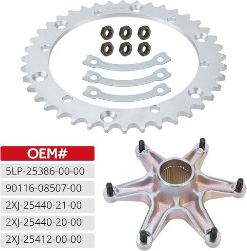 JAVIK المحور الخلفي ضرس ومجموعة حامل طوق جبل متوافق مع Yamaha Raptor 660 YFM660R 2001 2002 2003 2004 2005، OEM # 5LP253860000 901160850700 2XJ254402100 in Saudi Arabia