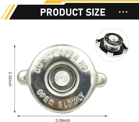 Car Radiator Cap, Metal Scratch-resistant Rust-proof Radiator Protective Cover, T16 T18 Leak-proof Vehicle Water Tank Seal Tool, Universal for Most Vehicles (Silver) in Kuwait