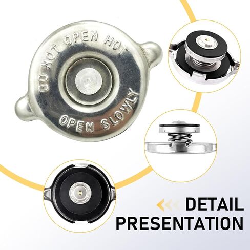 Car Radiator Cap, Metal Scratch-resistant Rust-proof Radiator Protective Cover, T16 T18 Leak-proof Vehicle Water Tank Seal Tool, Universal for Most Vehicles (Silver) in Kuwait