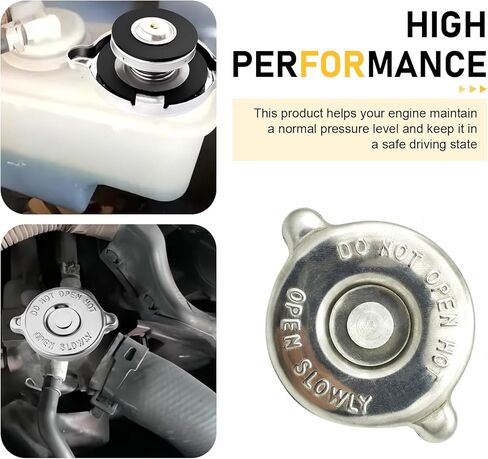 Car Radiator Cap, Metal Scratch-resistant Rust-proof Radiator Protective Cover, T16 T18 Leak-proof Vehicle Water Tank Seal Tool, Universal for Most Vehicles (Silver) in Kuwait