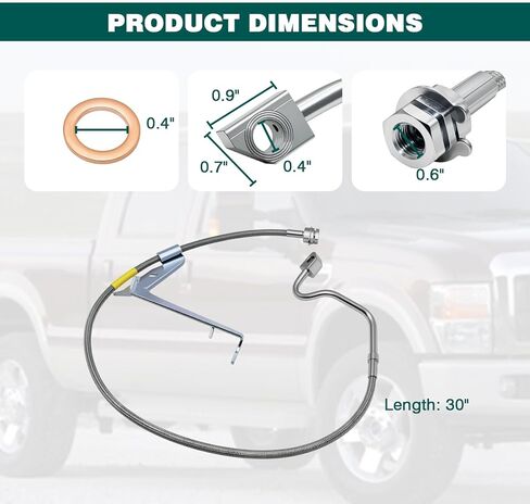 2 Pcs Front Brake Lines Fit for Ford 2008-2015 F250/F350 Super Duty 4-6" Suspension Lift Extended Stainless Steel Brake Line Replace for 89710 in Saudi Arabia