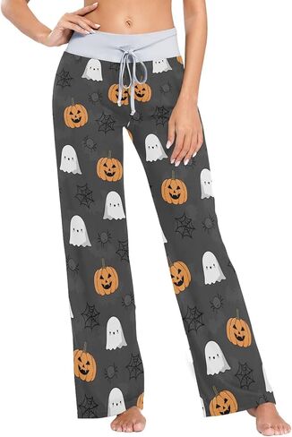 سراويل بيجامة نسائية برباط طويل وواسع الساق سراويل نوم سراويل نوم للفتيات XS in Kuwait