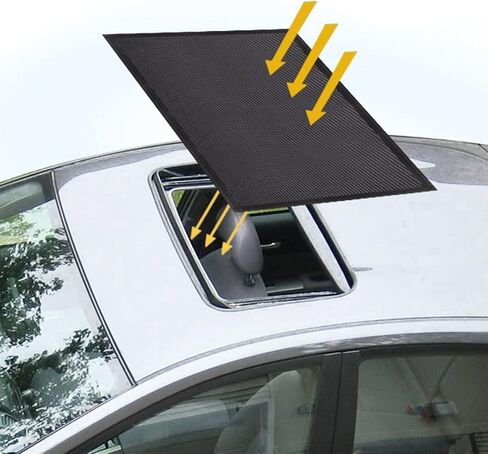 PSLER Sunroof Sun Shade, Car Moon Roof Mesh Quick Install Magnetic Net Sun UV Protection Cover Durable UV Sun Protection Cover for Car Parking on Trips, Camping, Overnight Camping (49*39in/125*100cm) in Saudi Arabia