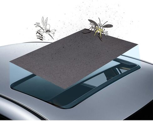 PSLER Sunroof Sun Shade, Car Moon Roof Mesh Quick Install Magnetic Net Sun UV Protection Cover Durable UV Sun Protection Cover for Car Parking on Trips, Camping, Overnight Camping (49*39in/125*100cm) in Saudi Arabia