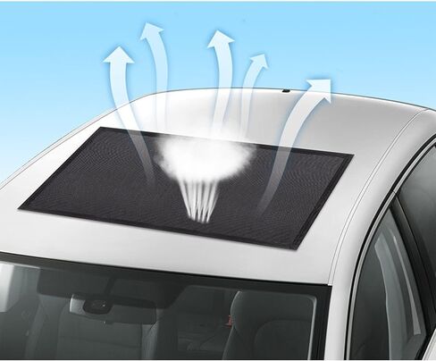 PSLER Sunroof Sun Shade, Car Moon Roof Mesh Quick Install Magnetic Net Sun UV Protection Cover Durable UV Sun Protection Cover for Car Parking on Trips, Camping, Overnight Camping (49*39in/125*100cm) in Saudi Arabia