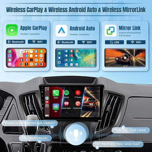 Naifay Car Radio for Toyota RAV4 2006 2007 2008 2009 2010 2011 2012 Wireless Carplay & Android Auto, 2+32G 9inch IPS Touch Screen Car Stereo for RAV4 with Bluetooth/GPS/WiFi/SWC/Split Screen/Camera in Kuwait