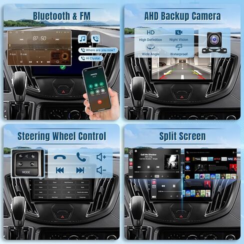 Naifay Car Radio for Toyota RAV4 2006 2007 2008 2009 2010 2011 2012 Wireless Carplay & Android Auto, 2+32G 9inch IPS Touch Screen Car Stereo for RAV4 with Bluetooth/GPS/WiFi/SWC/Split Screen/Camera in Kuwait