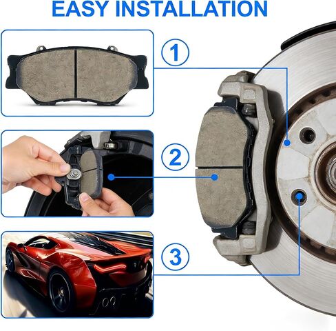 Front Rear Ceramic Brake Pads Set Fit For 2017-2020 Hyundai Elantra, For 2017-2020 Hyundai Ioniq, For 2017-2022 Kia Niro,D1912 D1812 in Saudi Arabia