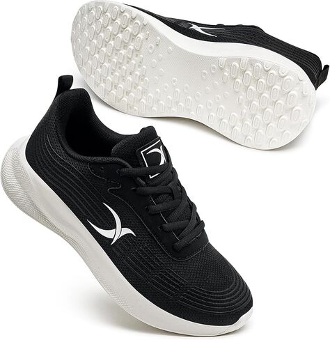 أحذية مشي نسائية كاجوال: شبكة مسامية ووسادة سحابية للارتداء طوال اليوم - نعل خارجي خفيف الوزن ومضاد للانزلاق لتوفير الراحة - للنساء للتنقل اليومي in Kuwait