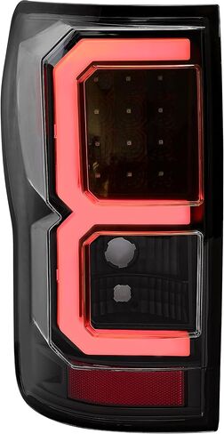 HECASA LED Tail Lights Compatible with 2007-2013 Toyota Tundra Brake Stop Turn Signal Lamps Taillights W/LED Tube Bar Style Black Housing Clear Lens Left & Right Replacement for TO2800183 TO2801183 in Saudi Arabia