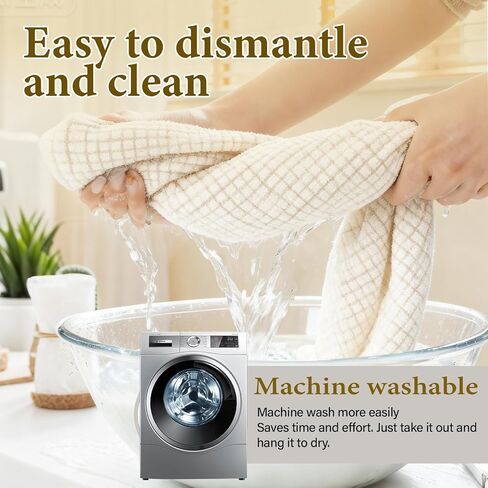 غطاء وسادة كرسي باباسان، غطاء من الصوف الناعم المخملي مقاس 55 بوصة × 55 بوصة فقط، قابل للإزالة والغسل في الغسالة بتصميم قابل للتعديل (أبيض) in Kuwait