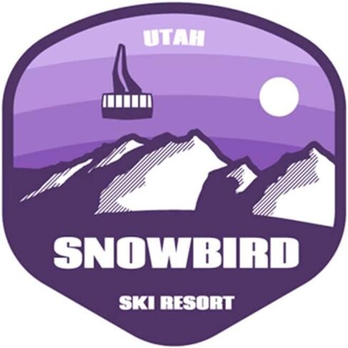 MOJA Snowbird Ski Resort, Utah 3 inch Sticker (Waterproof Vinyl Decal for Car, Water Bottle, Laptop, iPad, Window, Cooler, Luggage, Bumper, Toolbox, Locker), 3 inch (Blue) in Saudi Arabia