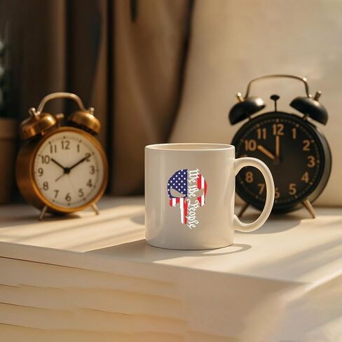 eDesign We The People Skull USA Flag الفينيل ملصق مائي - 4 بوصات - ملصق الدستور الأمريكي الوطني لسيارة شاحنة SUV Van Window Bumper بهلوان الكمبيوتر المحمول وأي سطح أملس 2 حزمة in Saudi Arabia