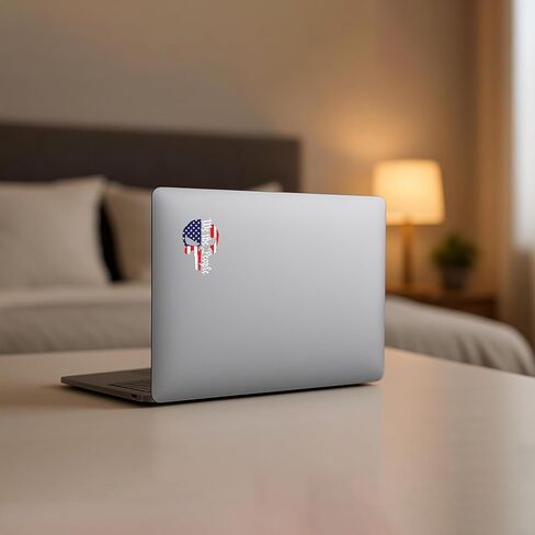 eDesign We The People Skull USA Flag الفينيل ملصق مائي - 4 بوصات - ملصق الدستور الأمريكي الوطني لسيارة شاحنة SUV Van Window Bumper بهلوان الكمبيوتر المحمول وأي سطح أملس 2 حزمة in Saudi Arabia