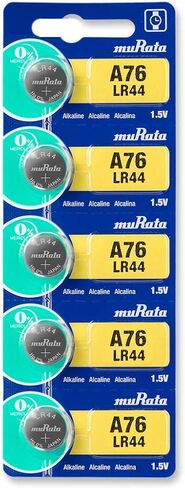 Murata LR44 Battery AG13 357A 1.55V Alkaline Button Cell (5 Batteries) in Kuwait
