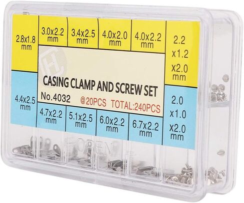 10 Sizes Screw Watch Case Clip Holder Portable Watch Parts Boxed Watch Movement Fixed Adapter Screw Suitable for Watch Maintenance in Kuwait