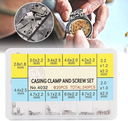 10 Sizes Screw Watch Case Clip Holder Portable Watch Parts Boxed Watch Movement Fixed Adapter Screw Suitable for Watch Maintenance in Kuwait