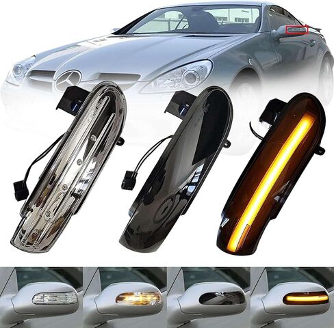 2Pcs Turn Signal Light for 04-08 Mercedes-Benz SL W230 Fit SL280 SL300 SL350 SL500 SL550 SL600 SL55 SL63 SL65 2004 2005 2006 2007 2008 Amber Mirror Cover Len in Saudi Arabia