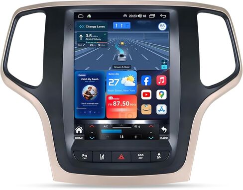 Car Radio Stereo for Jeep Grand Cherokee WK 2014 2015 2016 2017: Carplay Android Auto 9.7 Inch Touchscreen Replacement-GPS SWC Bluetooth Backup Camera in Saudi Arabia