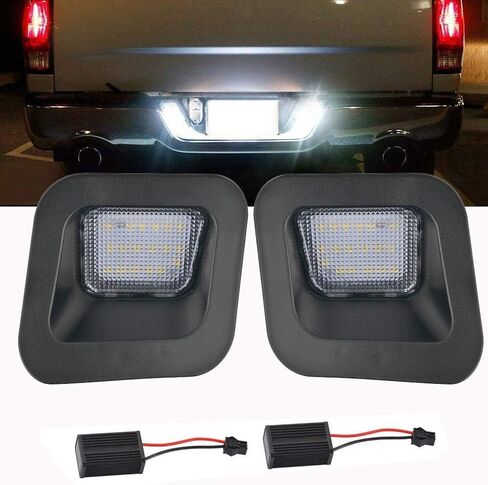 GSRECY 2x لوحة رقم الترخيص أضواء المصد الخلفي مصابيح LED لشاحنة دودج رام 1500 2500 3500 2003-2018 (حزمة من 2) in Kuwait