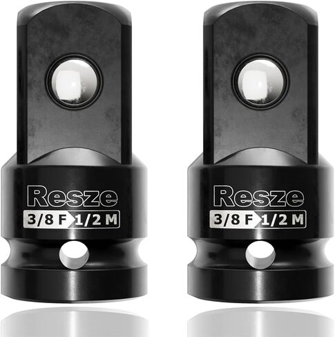 طقم محول ومخفض مقبس الصدمات مكون من قطعتين، مجموعة محول مقبس المحرك 3/8 بوصة إلى 1/2 بوصة، مجموعة أدوات تحويل مفتاح ربط شريط المحول المربع، أدوات ميكانيكية in Kuwait