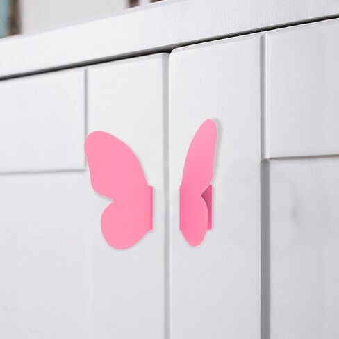 Butterfly Cabinet Handles and Drawer Knobs, Small Pink Butterfly Pulls, Vintage Furniture Hardware for ’ Room Cabinets and Dressers, 1 Pair in Kuwait