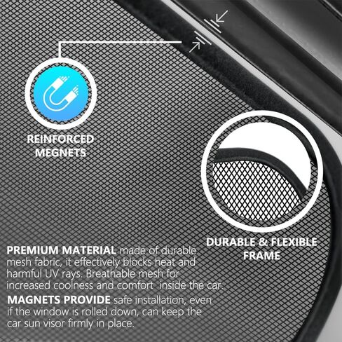 BWEN Window Sunshades Fit for Hyundai Elantra 2021-2025, Magnetic Car Window Shades for Sun/Heat Protection, Keeps Vehicle Cool for Camping Napping 4PCS in Kuwait
