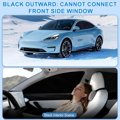Car Window Shades for Tesla Model Y 2020-2024 Privacy Car Window Covers for Camping | Sleeve-on Design | Upgrade Graphene | Car Window Sunshades for Heat & UV Rays, 8Pcs Set Exclude Roof Sunshade in Kuwait