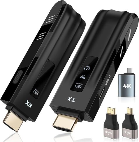 جهاز إرسال ومستقبل HDMI اللاسلكي ، شاشة LED تمت ترقيتها ، فك تشفير 4K وإخراج 1080 بكسل ، موسع HDMI اللاسلكي 2.4G/5G/5G ، متوافق مع الكمبيوتر الشخصي/المحمول/الكاميرا/HDTV/مربع الإسقاط/مربع التلفزيون in Kuwait