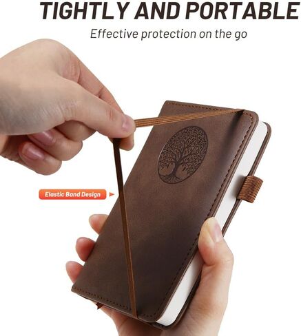 دفتر جيب صغير ودفتر عناوين صغير ودفتر كلمات المرور مع ملصقات أبجدية (بني) in Kuwait