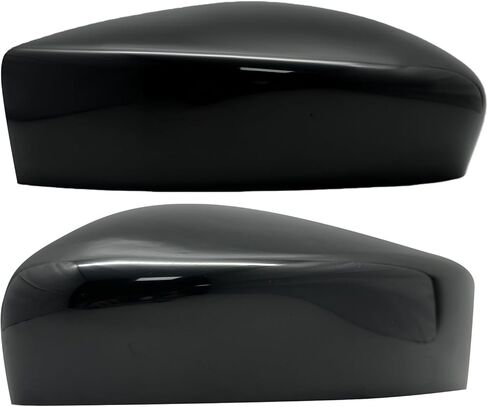 A-Premium 2 PCS Driver and Passenger Side Rearview Mirror Covers Caps - Compatible with Nissan Versa Versa Note 2015 2016 2017 2018 2019 - Smooth Black, Without Turn Signal Hole in Saudi Arabia
