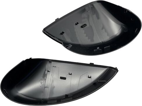 A-Premium 2 PCS Driver and Passenger Side Rearview Mirror Covers Caps - Compatible with Nissan Versa Versa Note 2015 2016 2017 2018 2019 - Smooth Black, Without Turn Signal Hole in Saudi Arabia