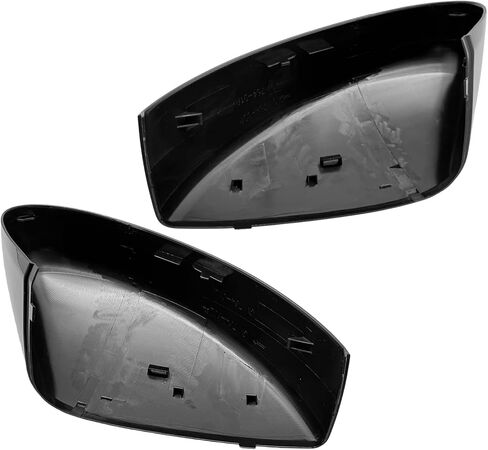 A-Premium 2 PCS Driver and Passenger Side Rearview Mirror Covers Caps - Compatible with Nissan Versa Versa Note 2015 2016 2017 2018 2019 - Smooth Black, Without Turn Signal Hole in Saudi Arabia