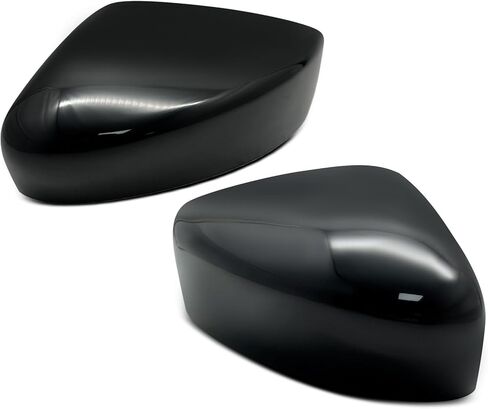 A-Premium 2 PCS Driver and Passenger Side Rearview Mirror Covers Caps - Compatible with Nissan Versa Versa Note 2015 2016 2017 2018 2019 - Smooth Black, Without Turn Signal Hole in Saudi Arabia