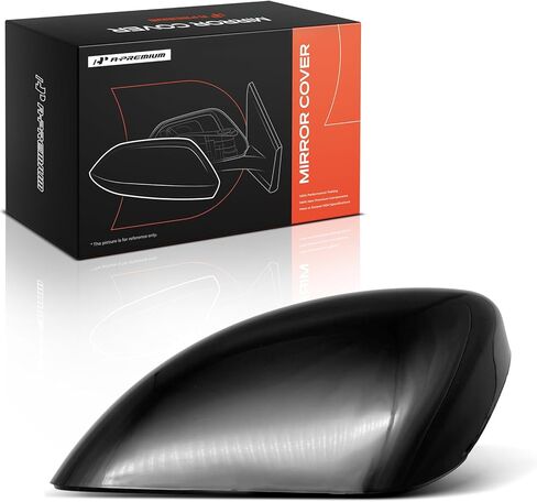 A-Premium Driver Side Rearview Mirror Cover Cap - Compatible with Nissan Altima 2013-2018 - Smooth Black, Without Turn Signal Hole in Saudi Arabia