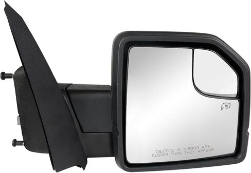 مجموعة مرآة الرؤية الجانبية للركاب متوافقة مع Ford F-150 2015-2020، زجاج ساخن قابل للتعديل كهربائيًا، إشارة الانعطاف ومرآة النقطة العمياء، تحل محل ‎FL3Z17682CB in Kuwait