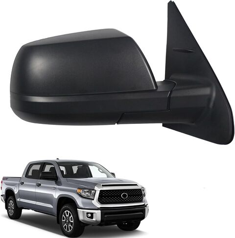 Side Mirror Car Door Mirror Fits for Toyota Tundra 2007-2013 Sequoia Right Passenger Side| Power Adjustable Glass |Heated |TO1321252 | TEXTURE BLACK (RH)-5 Wires in Saudi Arabia