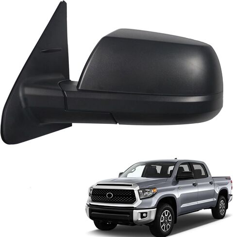 Side Mirror Car Door Mirror Fits for Toyota Tundra 2007-2013 Sequoia Right Passenger Side| Power Adjustable Glass |Heated |TO1321252 | TEXTURE BLACK (RH)-5 Wires in Saudi Arabia