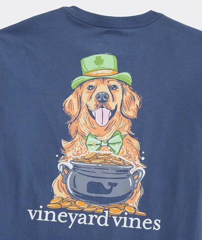 تي شيرت Vineyard Vines للرجال بأكمام طويلة للجيب بمناسبة عيد القديس باتي in Kuwait