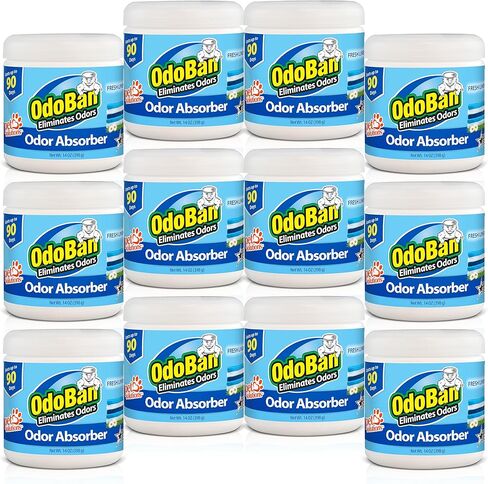 OdoBan Solid Odor Absorber Eliminator for Home and Small Spaces, Fresh Linen Scent, 14 Ounces Each, 6-Pack in Kuwait