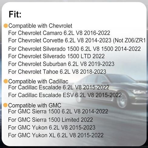 HGS3244 Cylinder Head Gasket Kit for Chevrolet Corvette 2014-2021 Silverado 1500 Camaro, Suburban, Tahoe, for GMC Sierra 1500, Yukon, Yukon XL, 6.2L V8 OHV Naturally Aspirated L86, 12700877 in Kuwait
