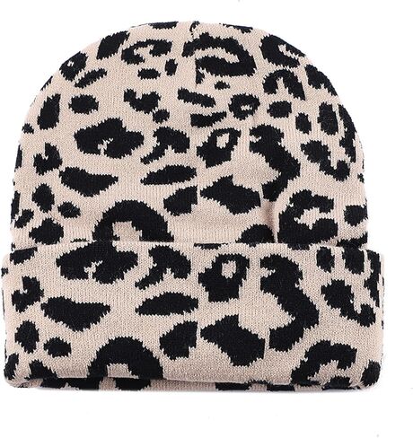 Funny Cow Print Hat Winter Soft Knit Beanie for Men Women Animal Lovers Gift in Saudi Arabia