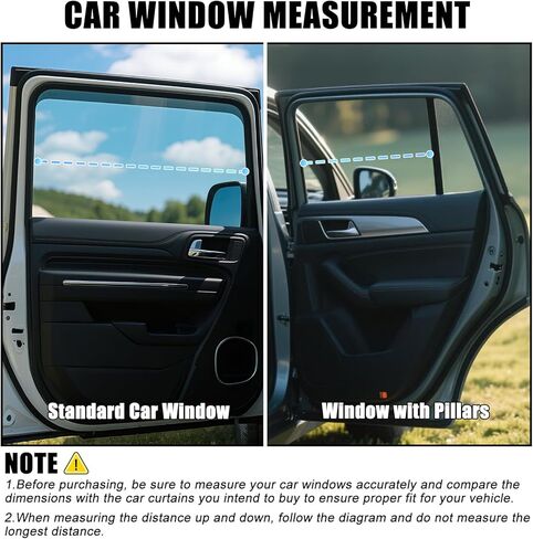 ZATOOTO Car Window Shades Car Window Shade for Baby Semi-Transparent Sun Blocker UV & Privacy Protection for Camping, Napping, and Relaxing Auto Covers 2 Pack,15.75 * 13.78 in in Kuwait