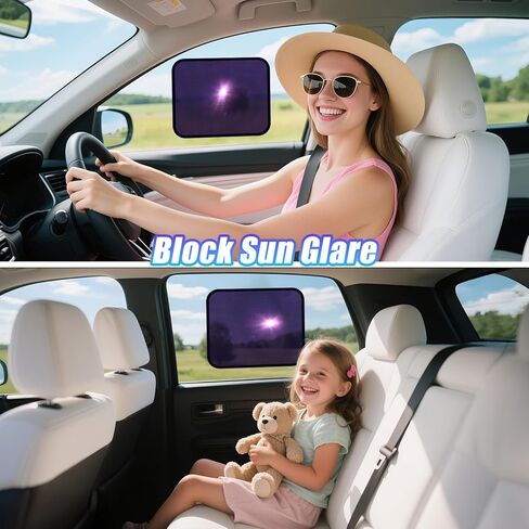 ZATOOTO Car Window Shades Car Window Shade for Baby Semi-Transparent Sun Blocker UV & Privacy Protection for Camping, Napping, and Relaxing Auto Covers 2 Pack,15.75 * 13.78 in in Kuwait