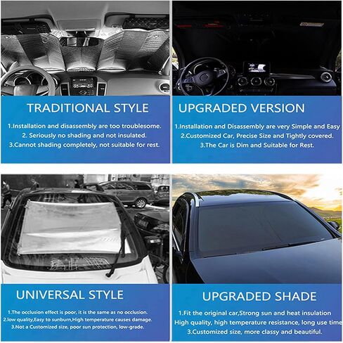 Fit for Audi A6 C7 Sedan 2012-2018, Windshield Sun Shade, Sun Shade for Car Windshield, Car Sun Shade, for to Keep Vehicle Cooler in Saudi Arabia