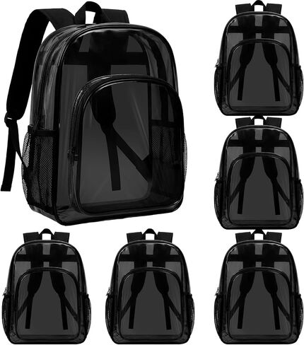 Amylove 24 Pcs Clear Backpack Bulk Stadium Approved 15 Inch Heavy Duty Clear Backpacks for School Sport (Multicolor) in Kuwait
