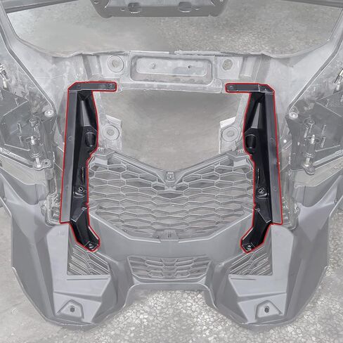 عاكس المبرد الأمامي SAUTVS لـ Can-Am Maverick X3، طقم عاكس المبرد الأمامي البلاستيكي لملحقات Can-Am Maverick X3 MAX Turbo R XDS 2017-2018 (قطعتان، استبدال #705010626) in Kuwait