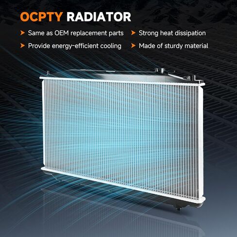 OCPTY 13082 Engine Coolant Radiator Compatible with 2010 2011 2013 2014 for Acura TSX 3.5L Replace# CU13082, DPI13082; 13082; CU13082; 19010RL5A51 Aluminum Core Radiator Assembly in Saudi Arabia